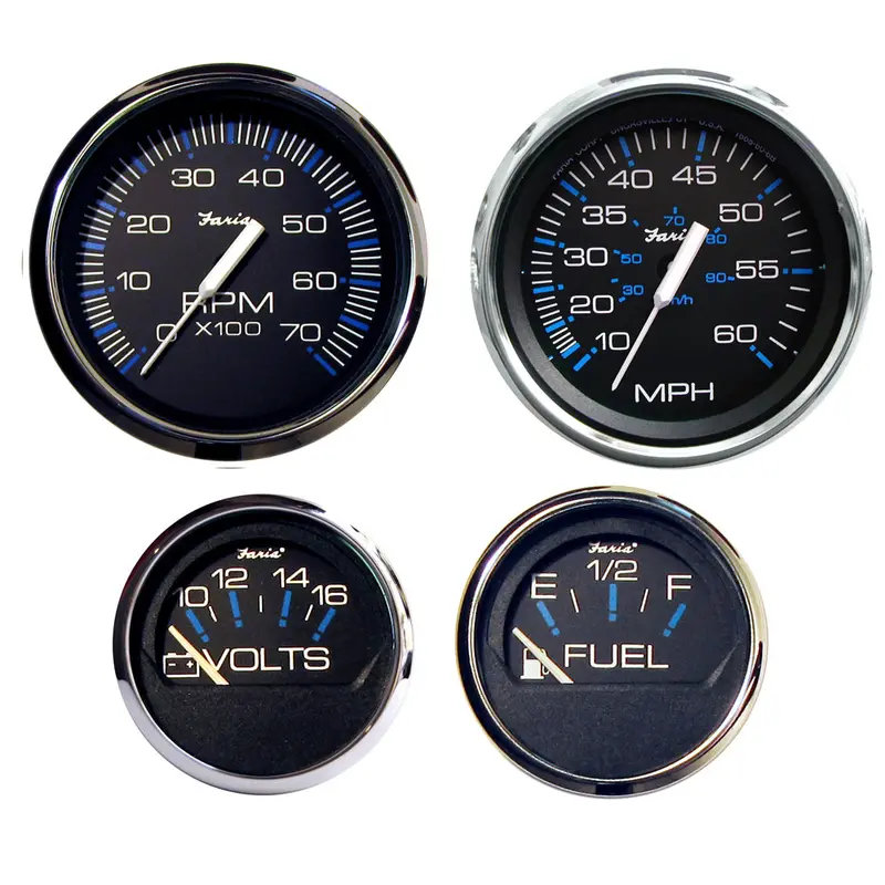 Faria Chesapeake Black Stainless Steel Outboard Instrument Kit – Complete Gauge Set – Model Ktf004 1