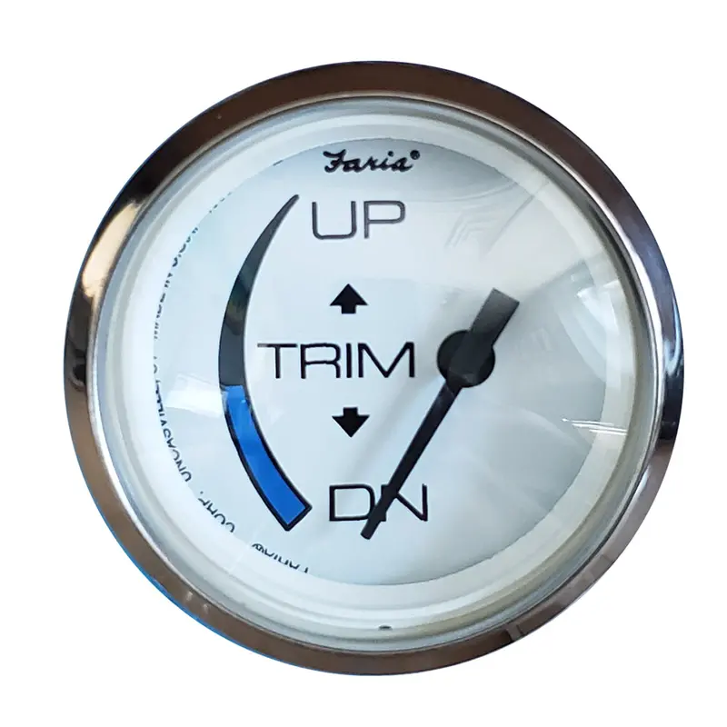 Faria Chesapeake White Stainless Steel 2-Inch Trim Gauge For Honda Outboards (13889) 1