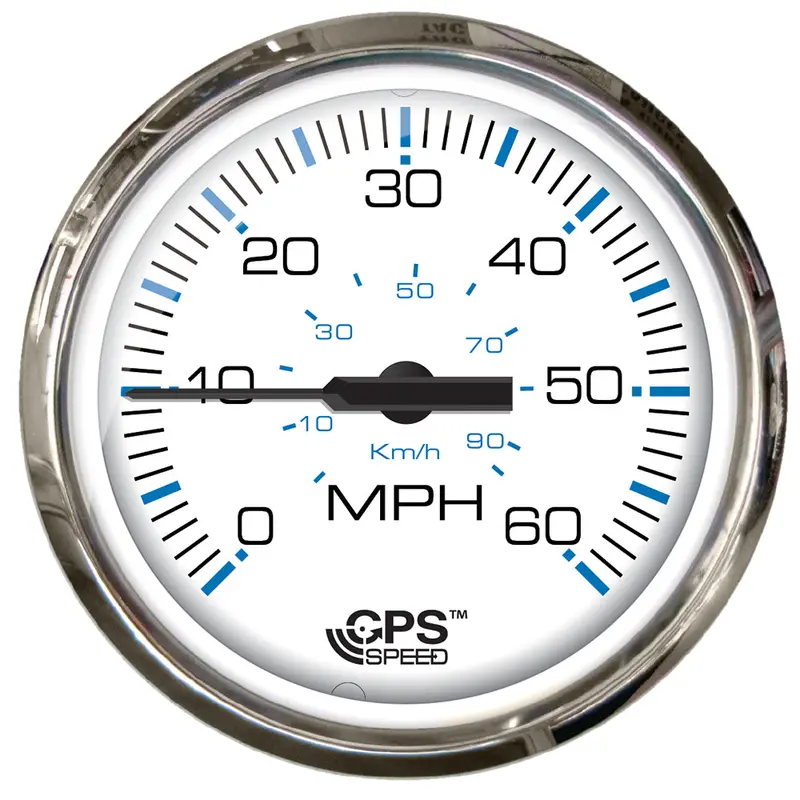 Faria Chesapeake White Stainless Steel 4" Gps Speedometer – 60 Mph Range 1