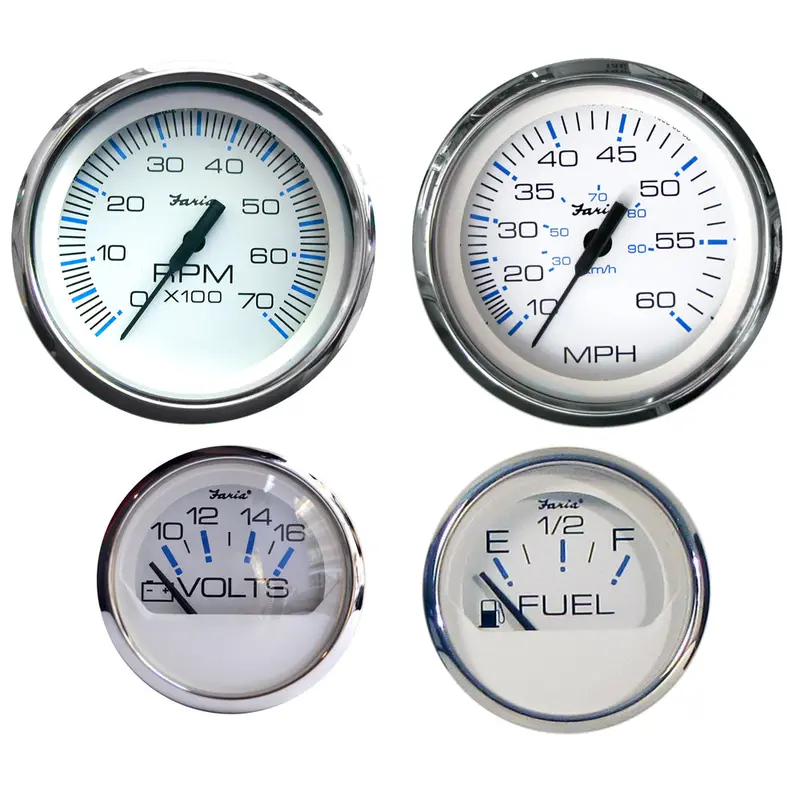 Faria Chesapeake White Stainless Steel Outboard Instrument Kit – Complete Gauge Set – Model Ktf002 1