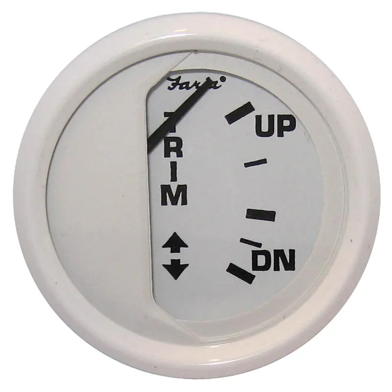 Faria Dress White 2-Inch Trim Gauge – Compatible With Mercury, Mariner, Mercruiser, Volvo Dp & Yamaha (2001+) [13122] 1