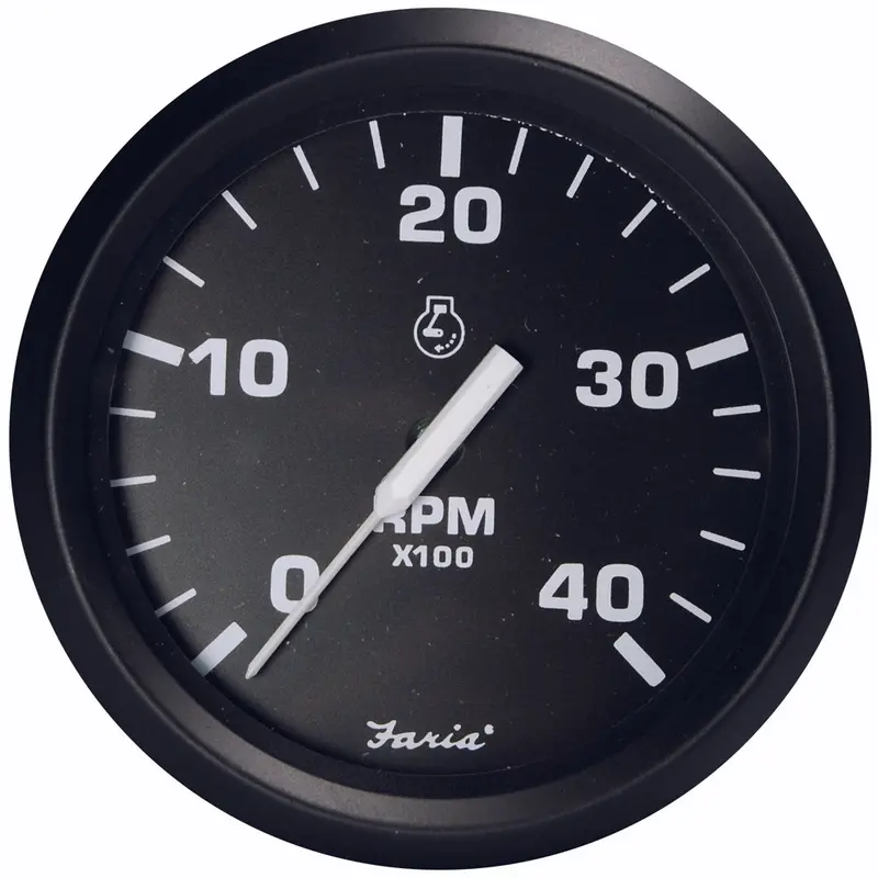 Faria Euro Black 4-Inch Diesel Tachometer – 4000 Rpm W/ Magnetic Pickup [32803] 1