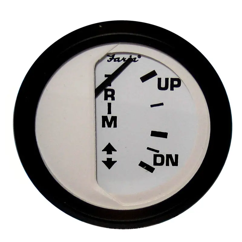 Faria Euro White 2-Inch Trim Gauge For Mercury, Mariner, Mercruiser, Volvo Dp & Yamaha (12916) 1