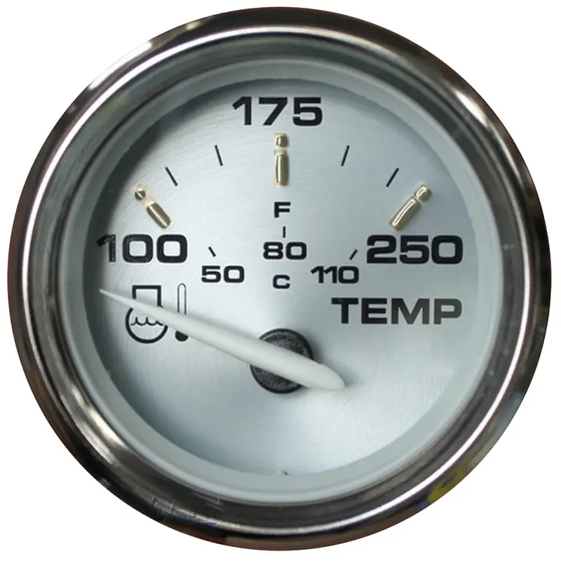 Faria Kronos 2-Inch Water Temperature Gauge With 100–250°F Range (19003) 1