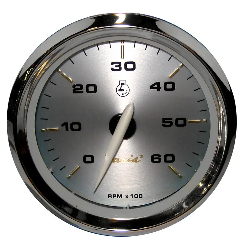 Faria Kronos 4-Inch Tachometer For Gas Inboard & I/O Engines — 6,000 Rpm (39004) 1