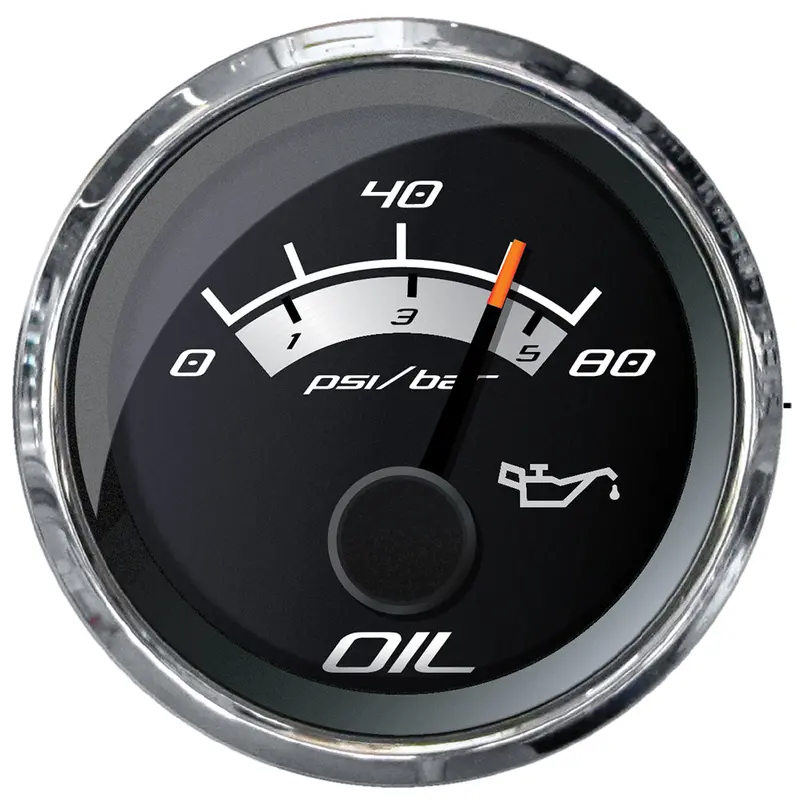 Faria Platinum 2-Inch Oil Pressure Gauge – 0–80 Psi 1
