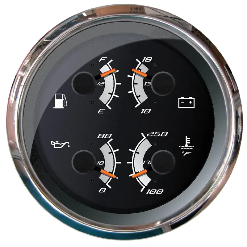 Faria Platinum 4-Inch Multi-Function Marine Gauge – Fuel, Oil Pressure, Voltage, Water Temperature [22014] 1