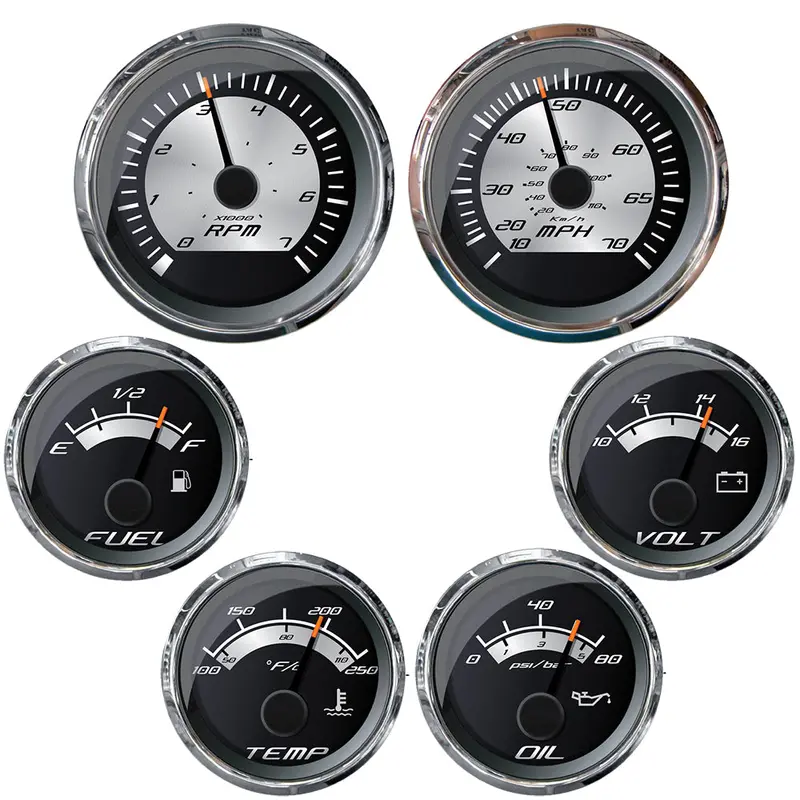 Faria Platinum Series Box Set – Complete Gauge Kit For Inboard Engines [Ktf0186] 1