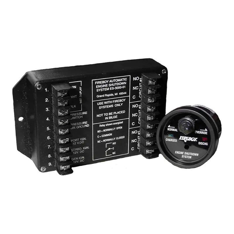 Fireboy-Xintex Es-5000-01 Engine Shutdown System – 5-Circuit, 20A Relays, Round Display 1