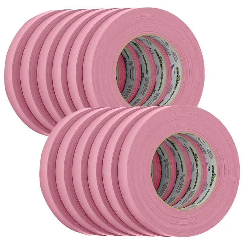 Frogtape Cp325 High-Adhesion Masking Tape – 18Mm × 55M, 12-Pack Pink Rolls, 325°F Rated [106025] 1