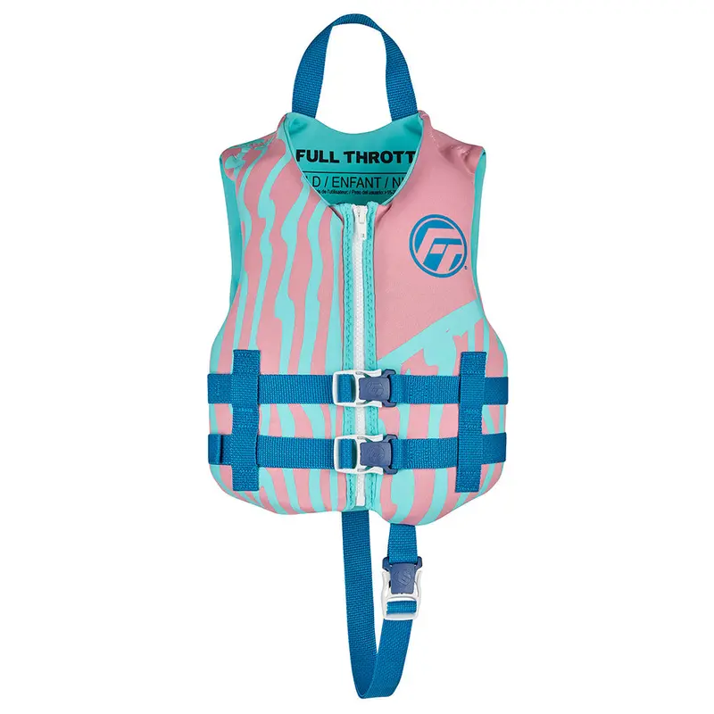 Full Throttle Child Rapid-Dry Life Vest – Pink, Youth-Sized 1