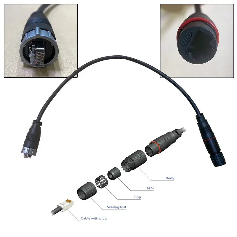 Furuno Waterproof Rj45-To-Hub102 Adapter Cable – 0.5M, Marine-Grade Lan Connection [Wrj-Adp-05M] 1
