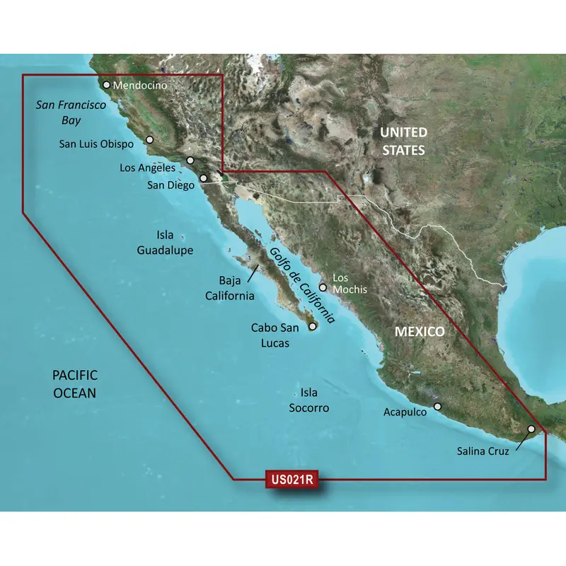 Garmin Bluechart G3 Vision Hd Microsd Card: California–Mexico Border Waters (Vus021R) 1