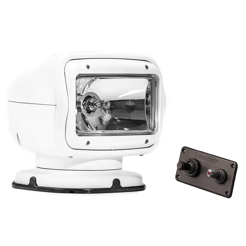 Golight Radioray Gt Fixed-Mount Halogen Spotlight – White, Hardwired Dash Remote [2020Gt] 1