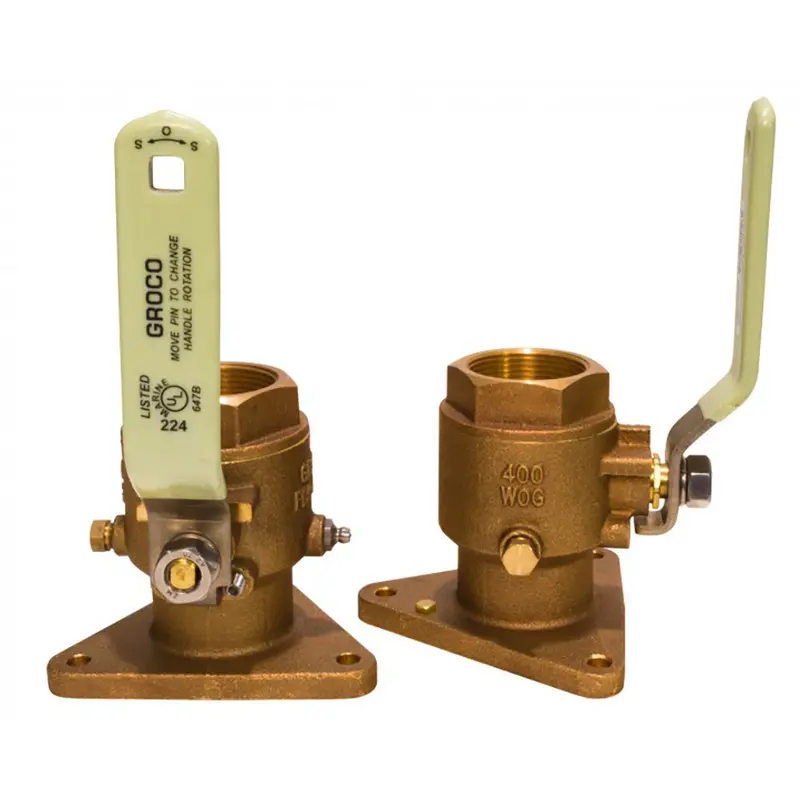Groco 2.5-Inch Bronze Tri-Flanged Ball Valve Seacock – Heavy-Duty Marine Grade 1