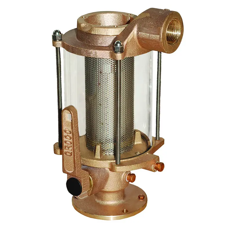 Groco Bvs-1000 Raw Water Strainer Combo – 1" Ball Valve & Seacock Assembly 1