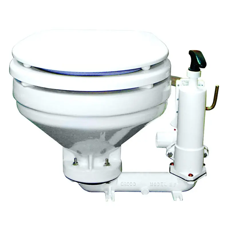 Groco Hf-B Manual Marine Toilet – Compact Hand-Operated Freshwater Or Holding Tank System 1