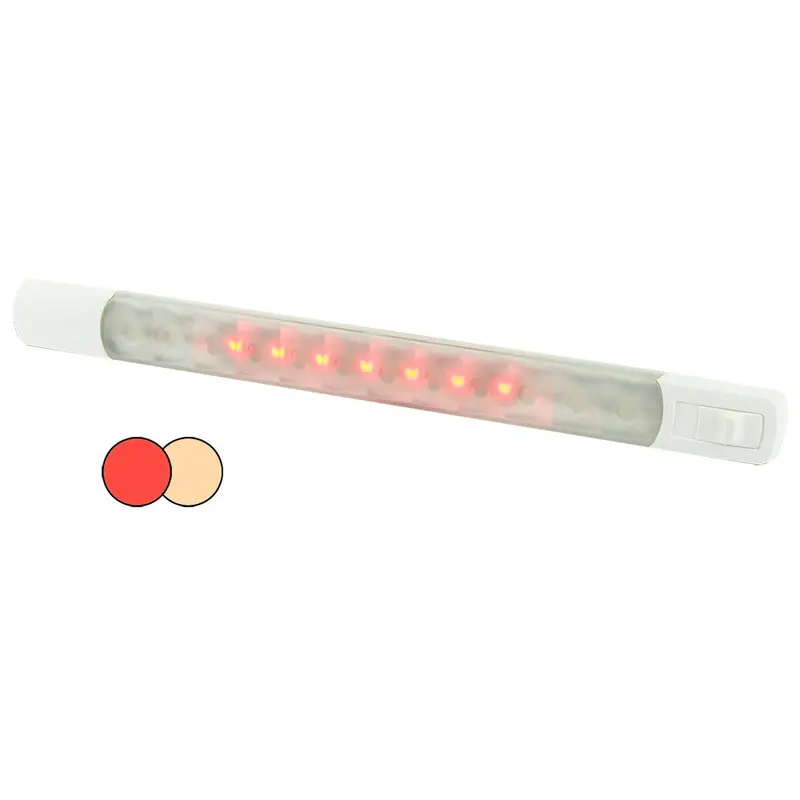 Hella Marine 12V Warm White & Red Led Surface Strip Light – Integrated Switch (Model 958121101) 1