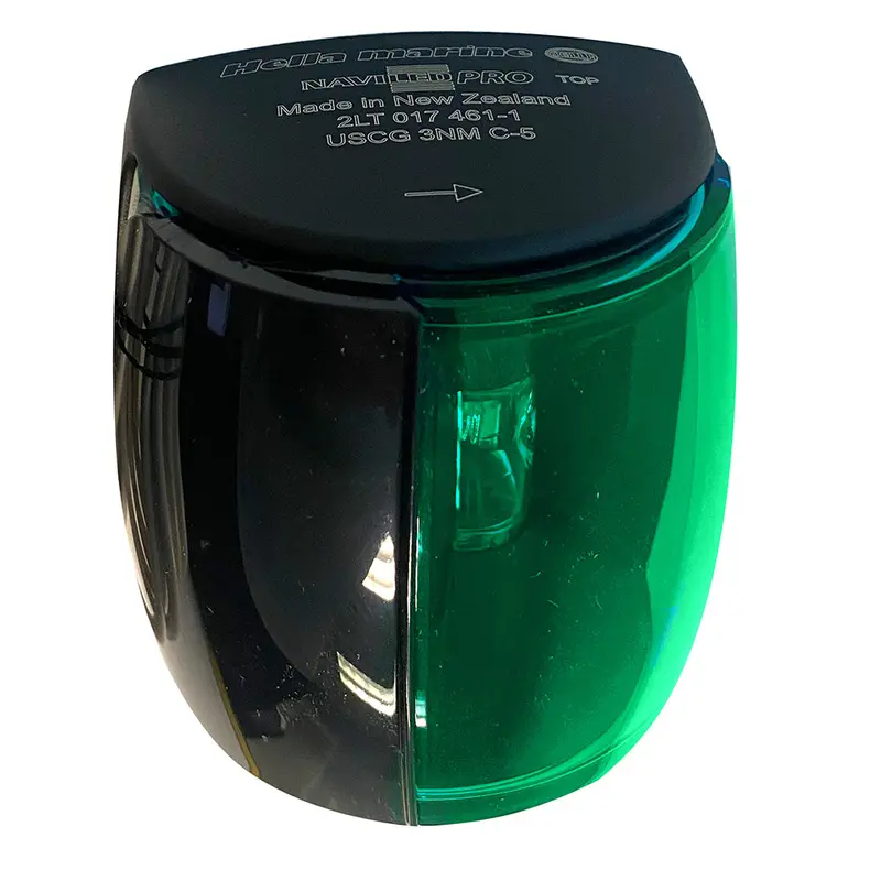 Hella Marine Naviled Pro Starboard Navigation Light – 3Nm, Black Housing – 017461101 1