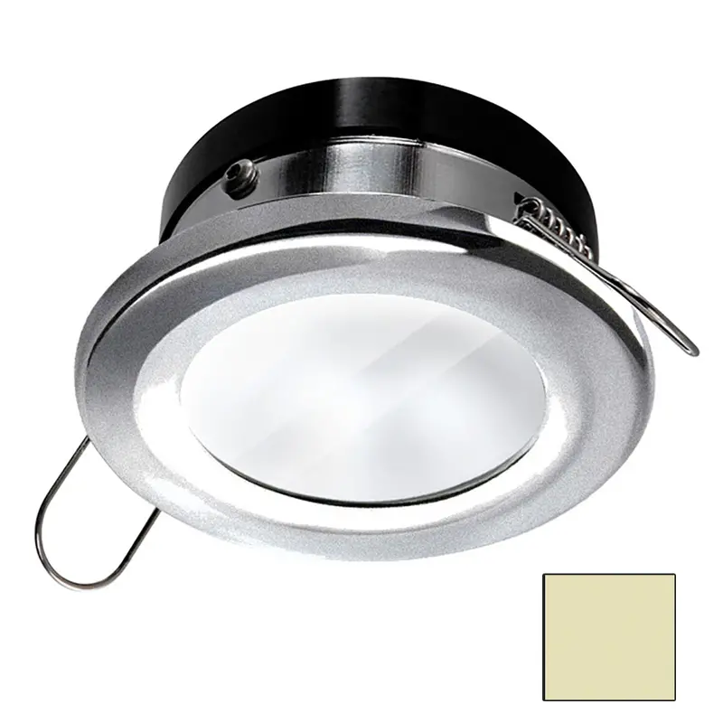 I2Systems Apeiron 4.5W Round Led Light – Warm White, Spring-Mounted, Brushed Nickel Finish 1