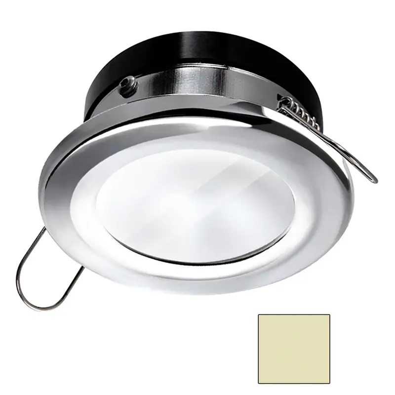 I2Systems Apeiron A1110Z 4.5W Round Spring-Mount Led Light – Warm White, Polished Chrome 1