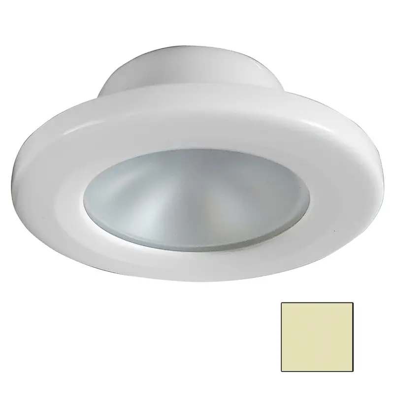I2Systems Apeiron Round Led Screw-Mount Light – Warm White Emission, Polished White Housing 1