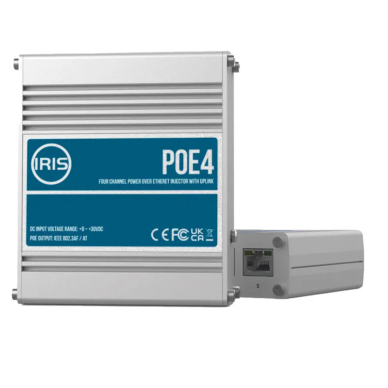 Iris Four-Port Poe Switch – Ieee 802.3Af/At Compliant, 9–30Vdc Input, 48Vdc Output [Poe4V2] 1