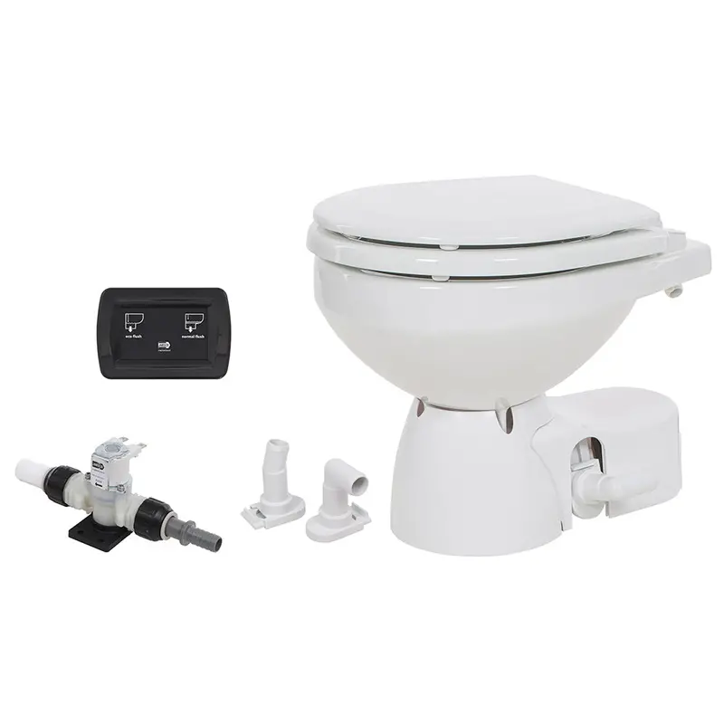 Jabsco Quiet Flush E2 Fresh Water Marine Toilet – Compact Bowl, 12V Dc, Soft-Close Lid – 38045-3092Rsp 1