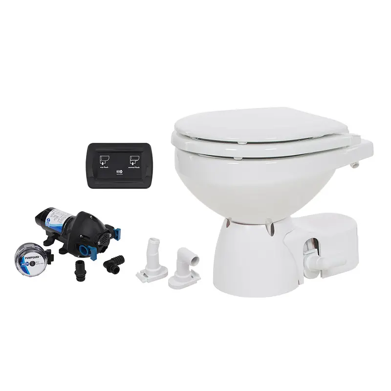 Jabsco Quiet Flush E2 Raw Water Marine Toilet – Compact Bowl, 12V Dc, Soft-Close Lid – 38245-3092Rsp 1