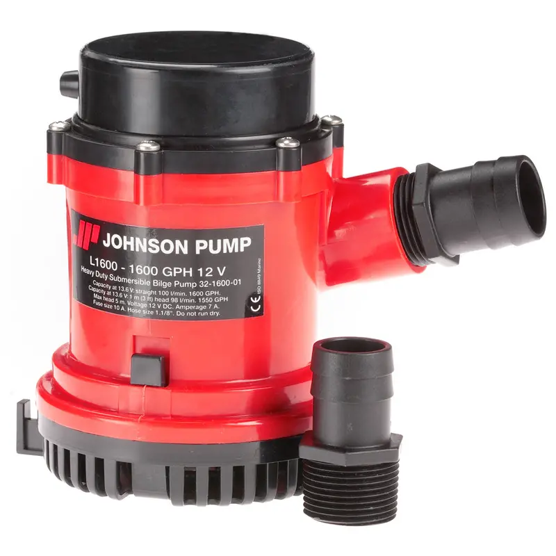 Johnson Pump 1600 Gph Bilge Pump – 1-1/8" Hose Connection, 12V – Model 16004-00 1