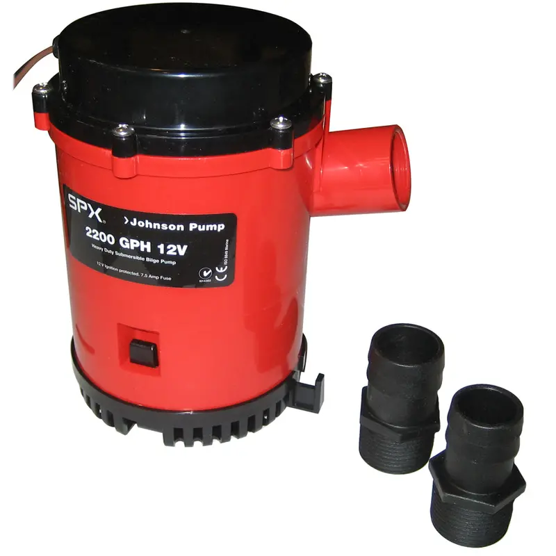 Johnson Pump 2200 Gph Bilge Pump – 1-1/8" Threaded Discharge Port, 12V – Model 22004 1