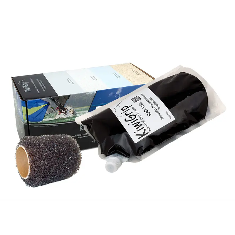 Kiwigrip 1-Liter Black Anti-Slip Coating Pack With 4-Inch Roller (Kg-1Bk-Pr) 1