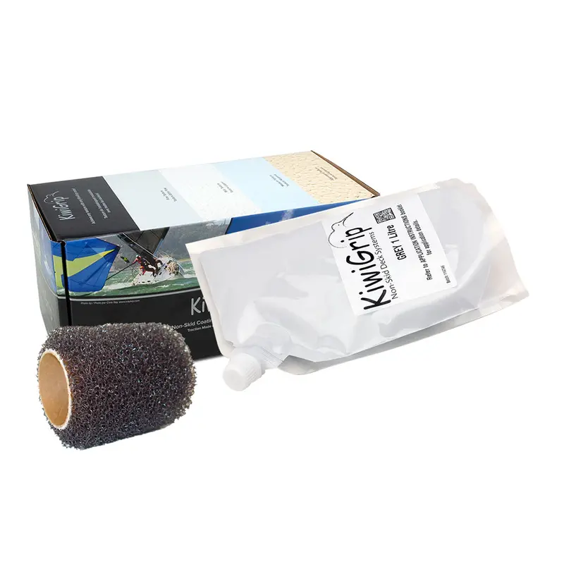 Kiwigrip Non-Slip Coating – Grey 1L Refill + 4" Roller [Kg-1Gp-R] 1