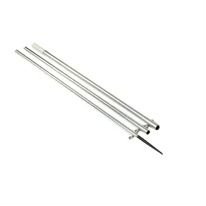Lee'S Mx8718Cr 18.5-Foot Bright Silver Step-Tube Pole With Black Spike – 1.5" Od 1