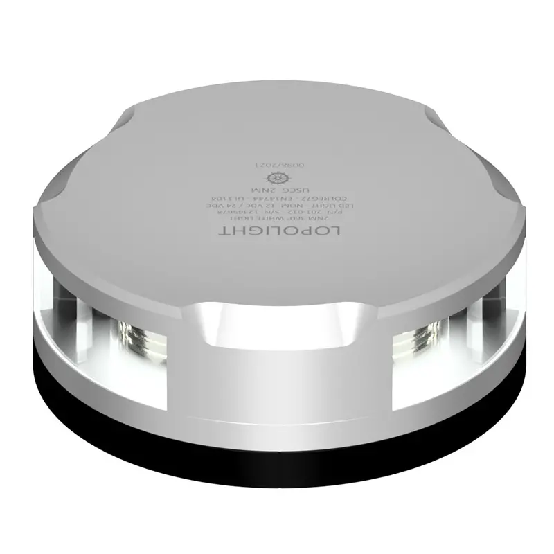 Lopolight 3-Nautical-Mile 360° Masthead Light – Silver Housing With Fixed Base – 201-021-Fb 1