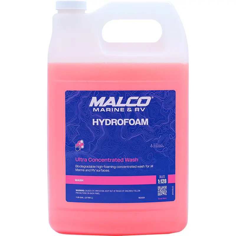 Malco Hydrofoam Ultra-Concentrated Boat Wash – 1-Gallon Eco-Friendly Formula 1