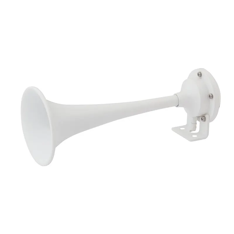 Marinco 10104 Single-Trumpet Mini Air Horn – White Epoxy-Coated Marine Horn 1