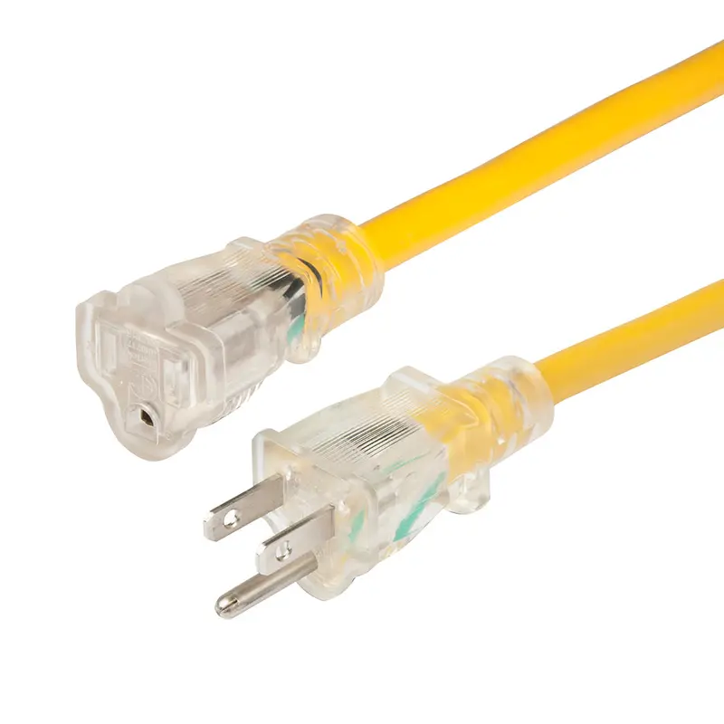 Marinco 14/3 Lighted Non-Locking Extension Cord – 15A, 25 Feet, Led Indicator 1