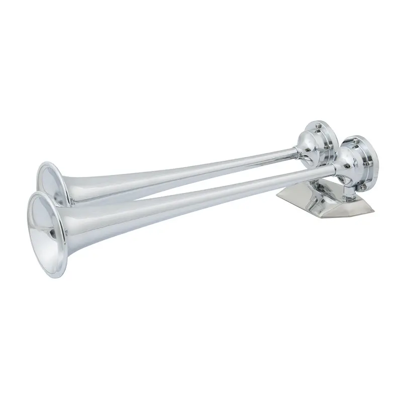 Marinco 24V Chrome Dual-Trumpet Marine Air Horn – Premium Finish – 10624 1