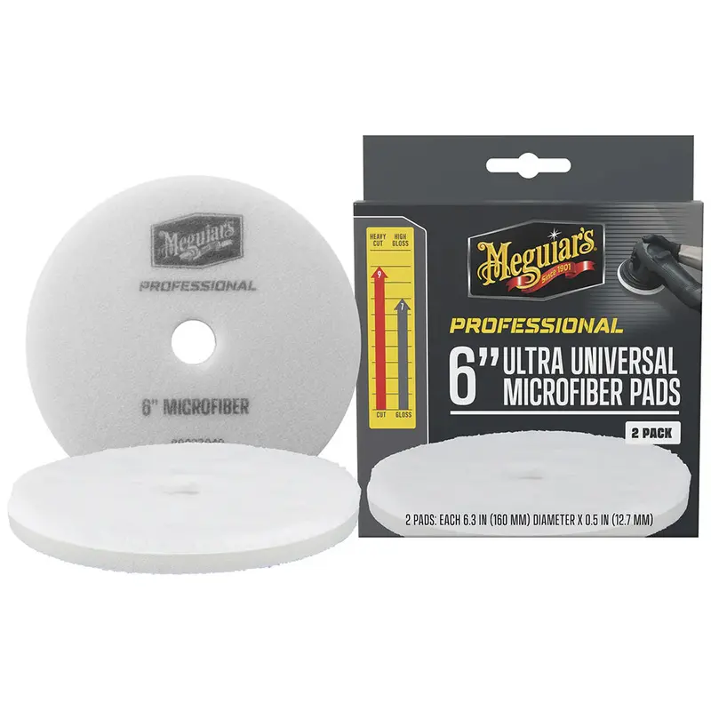 Meguiar’S Professional 6-Inch Ultra-Universal Microfiber Polishing Pads – 2-Pack [M6Mfp2] 1