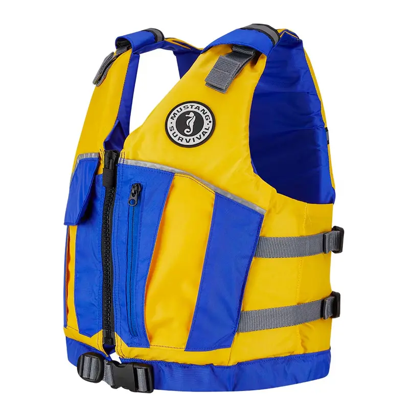 Mustang Youth Reflex Foam Life Vest – Yellow/Royal Blue (Model Mv7030-220-0-216) 1