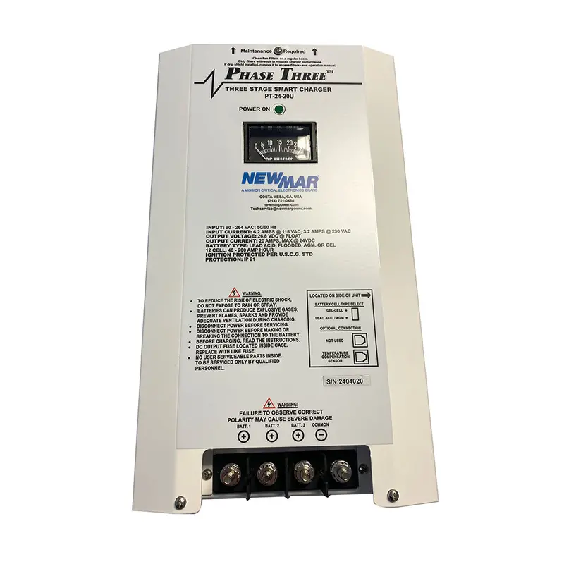 Newmar Pt-24-20U 24V Smart Battery Charger – 20A Output With Usb Port 1