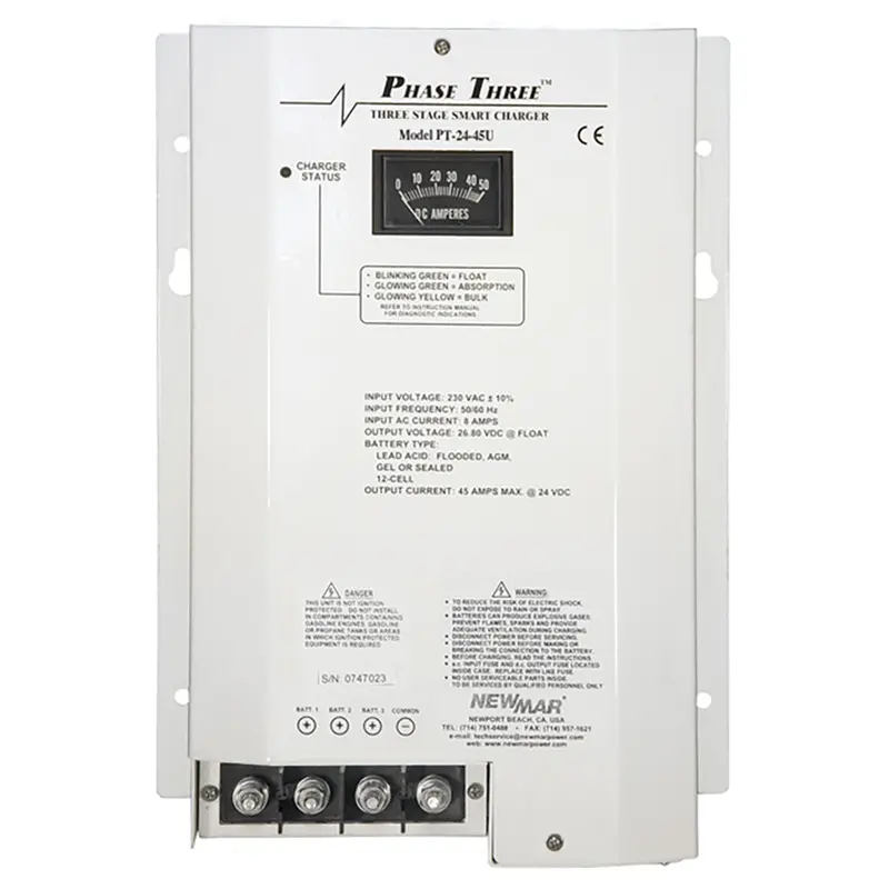 Newmar Pt-24-45U 24V Battery Charger – 45A, Smart Charging Technology 1