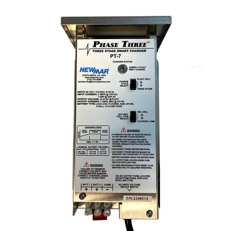 Newmar Pt-7 Marine Battery Charger – Compact 7-Amp Charging System 1