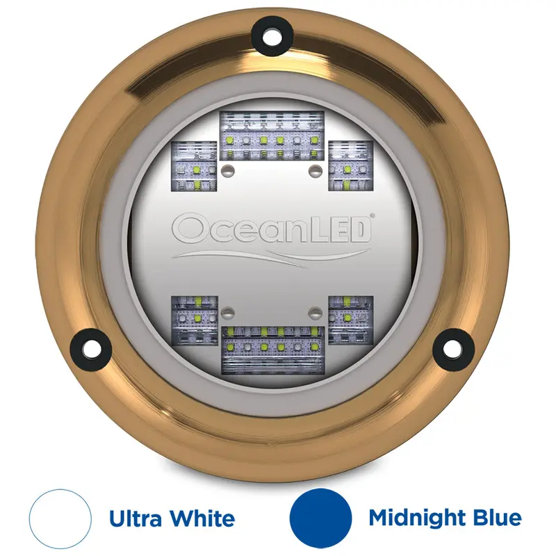 Oceanled Sport S3124S Underwater Light – Dual-Color Ultra White & Midnight Blue (Model 012103Bw) 1