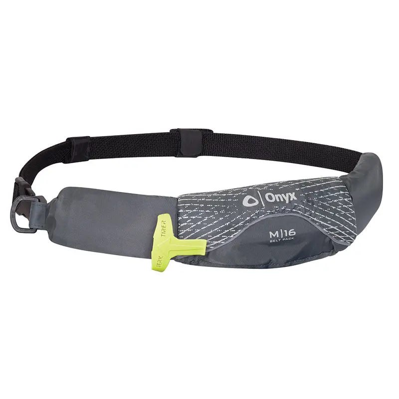 Onyx M-16 Manual Inflatable Belt-Pack Pfd – Grey, Compact Personal Flotation Device [130900-701-004-19] 1