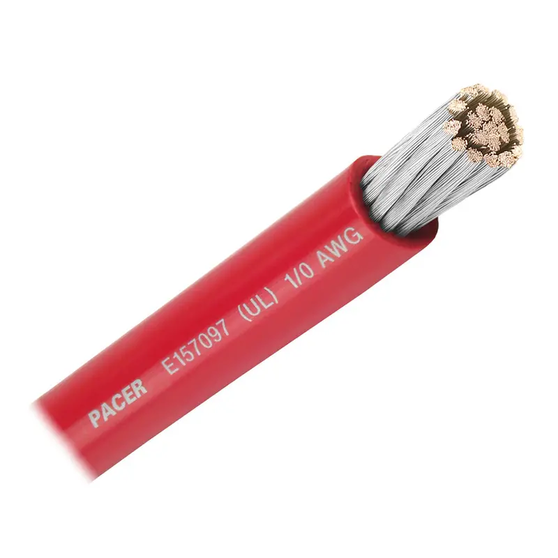 Pacer 1/0 Awg Red Marine-Grade Battery Cable – 50-Foot Spool 1