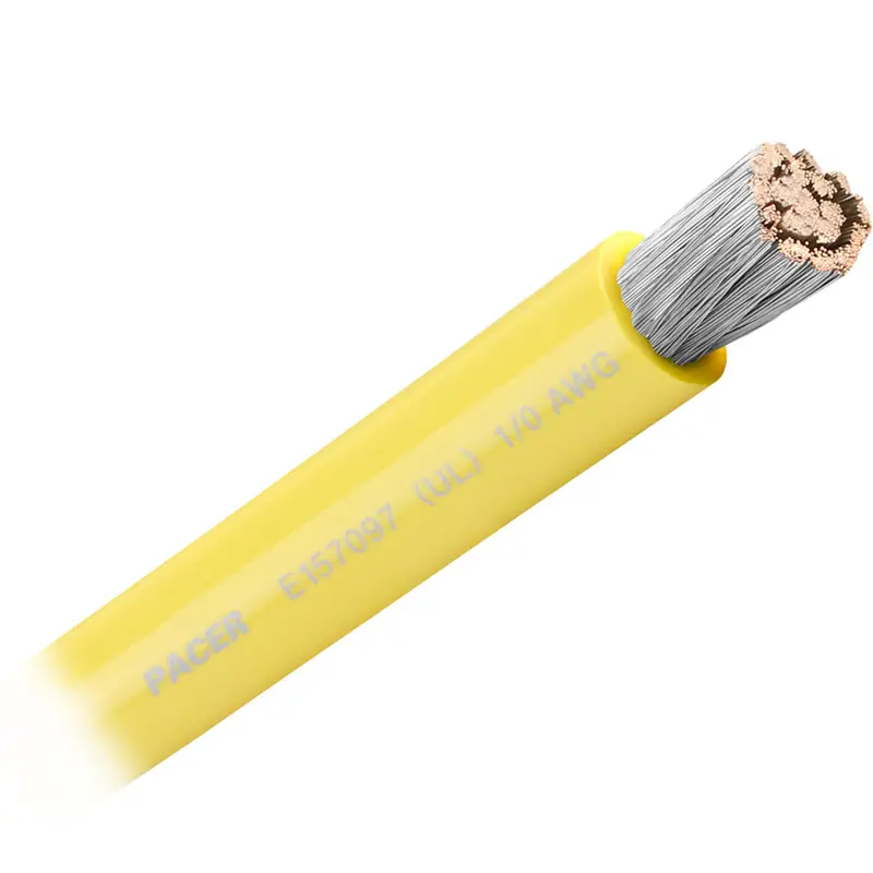 Pacer 1/0 Awg Yellow Battery Cable – Sold By The Foot [Wul1/0Yl-Ft] 1
