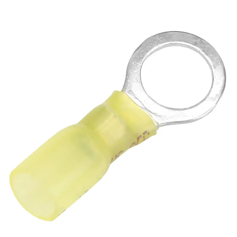 Pacer 12–10 Awg Heat-Shrink Ring Terminals – 3/8" Stud, 3-Pack 1