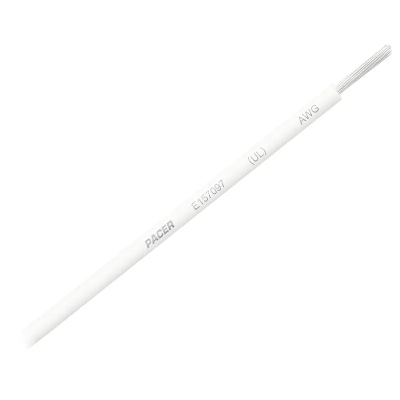 Pacer 12 Awg White Primary Wire Roll – 25 Feet 1